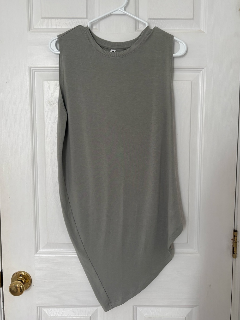 Athleta Green Asymmetrical High Low Tank Top Size M
